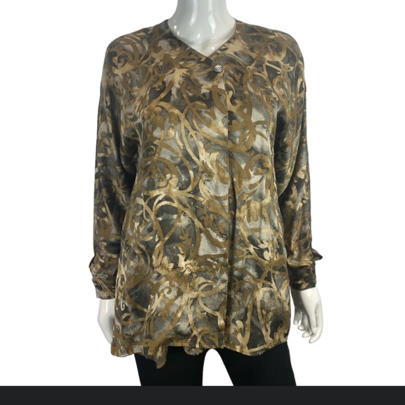 Gucci Vintage Blouse Size Large - Picture 1 of 6